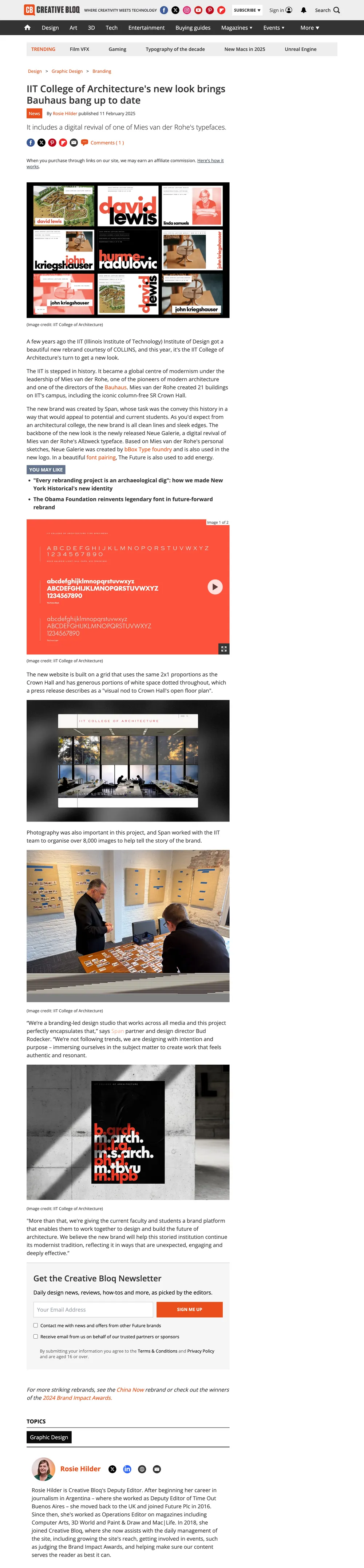 Creativebloq design branding iit college of architectures new look brings bauhaus bang up to date