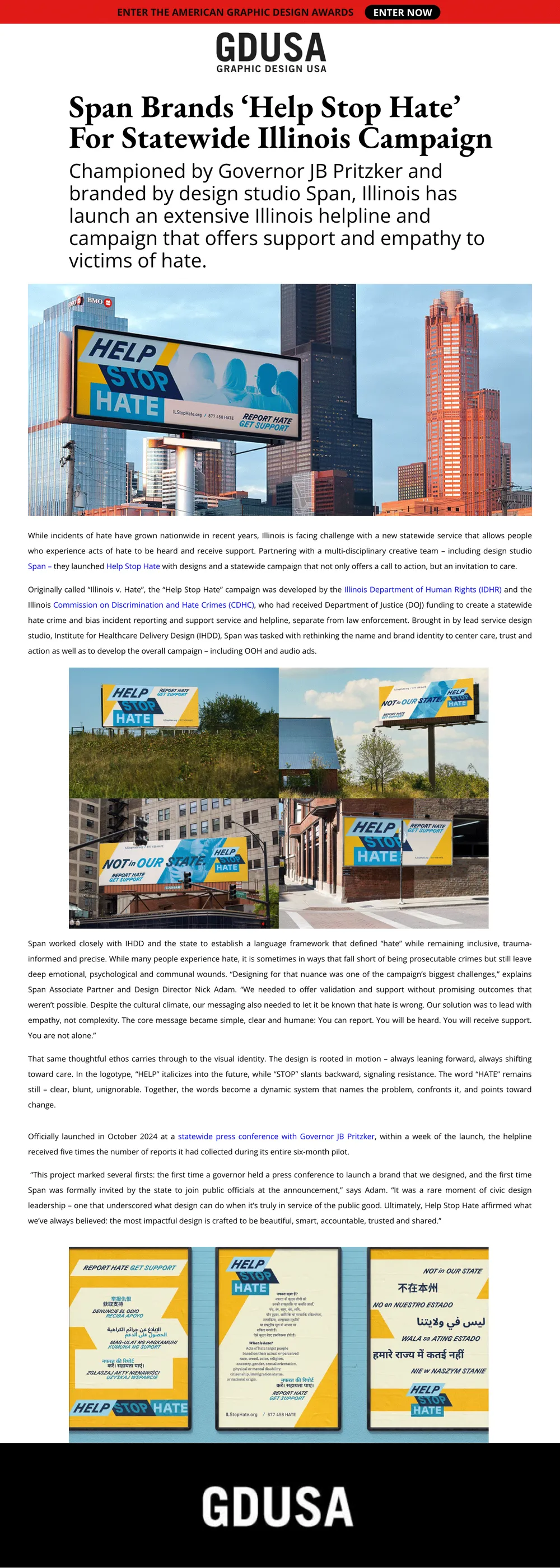 Gdusa span designs help stop hate