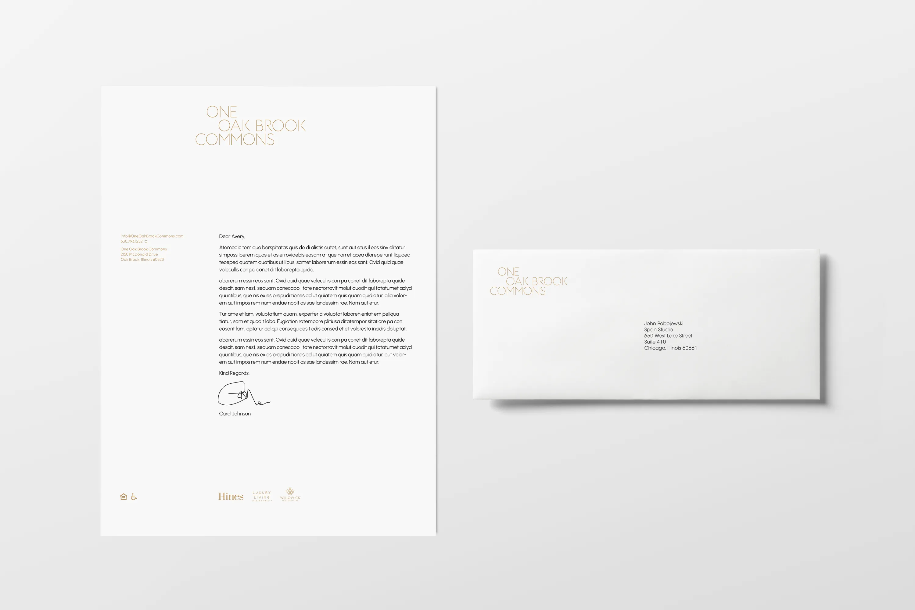 One OBC Letterhead Envelope