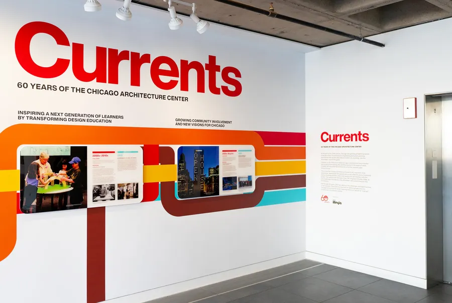 CAC Currents Case Study Exhibition Title and Title Wall