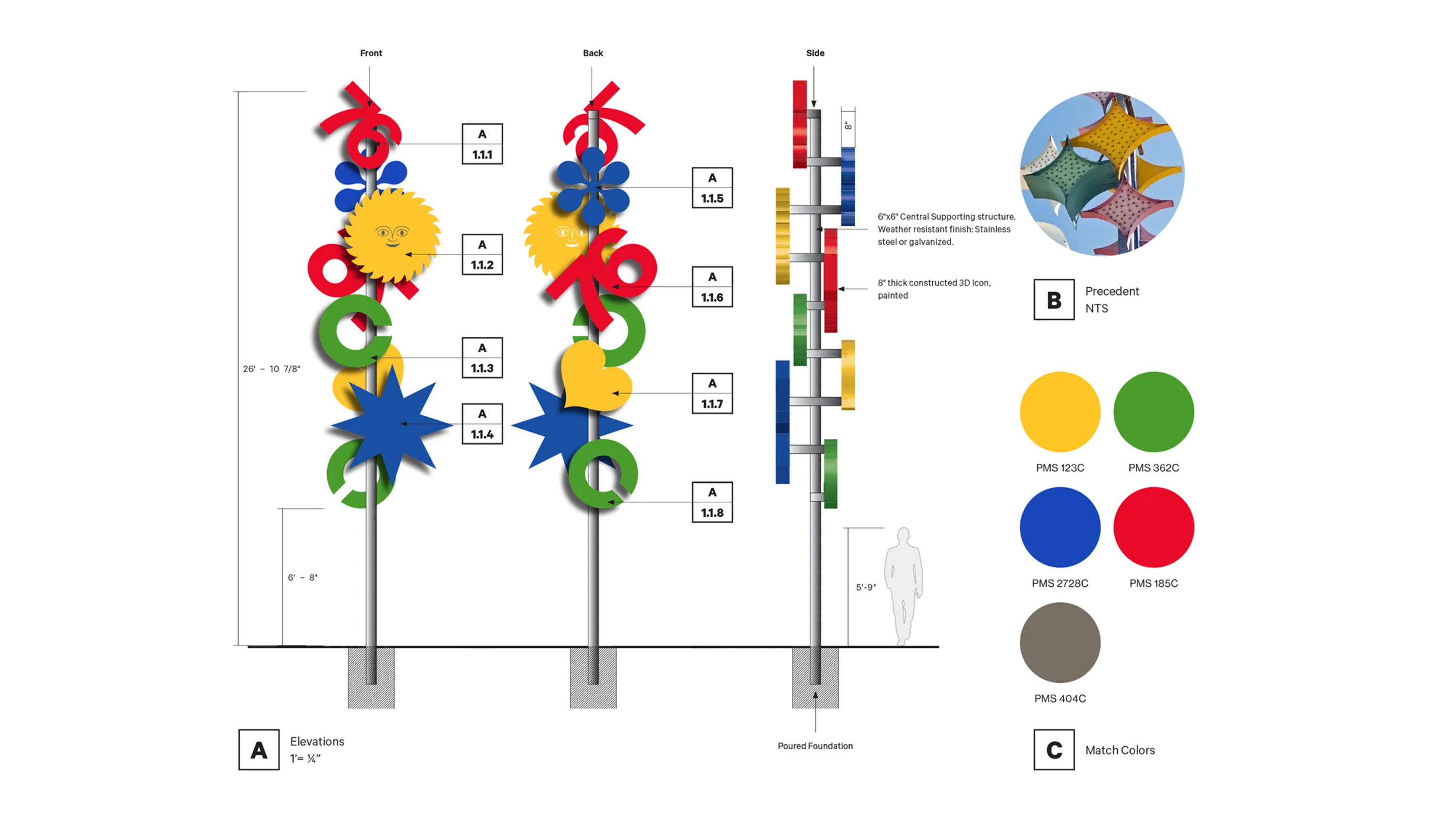 Columbus Dancing Cs Sculpture Construction Drawing