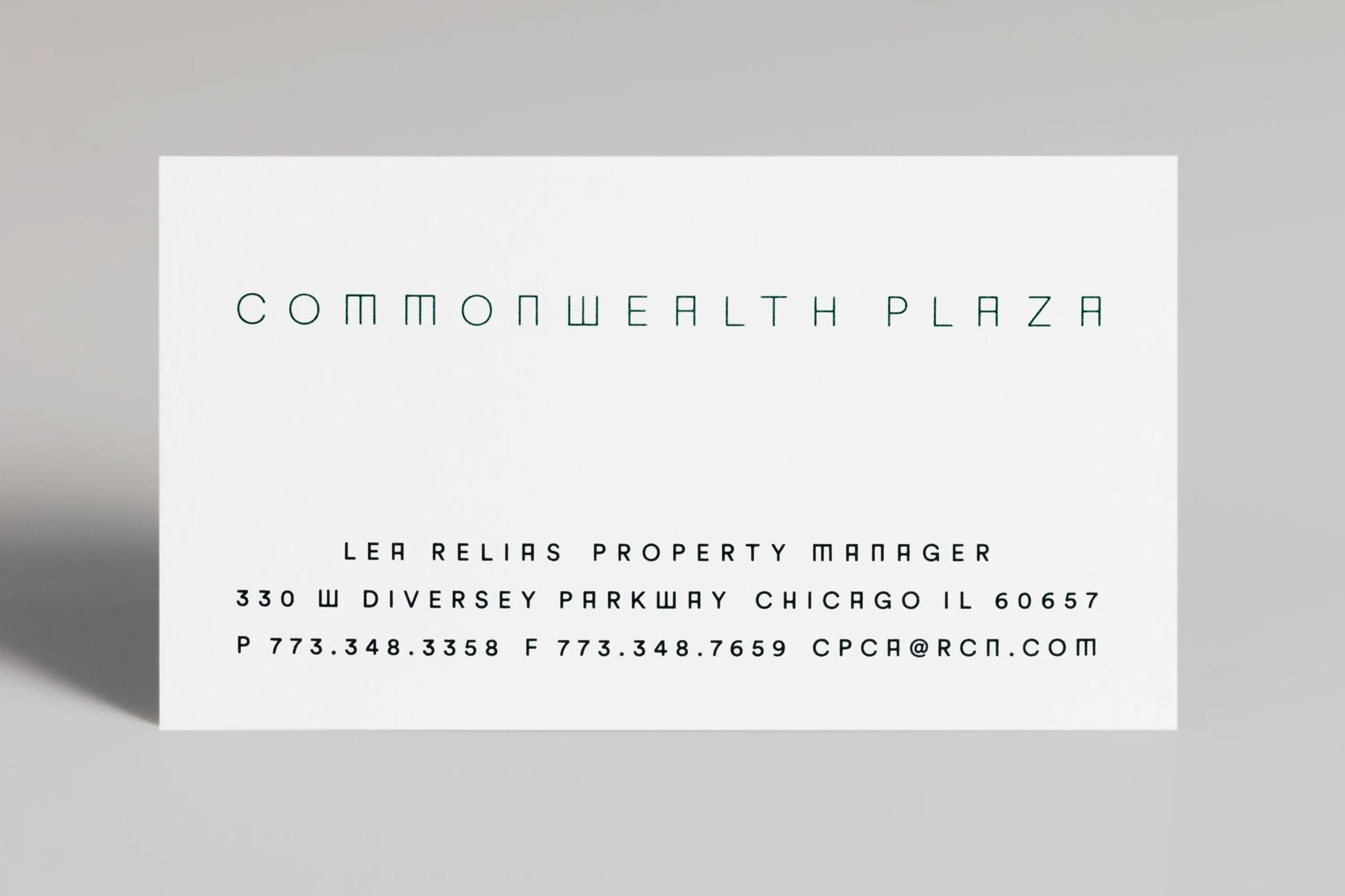 Commonwealth Plaza Business Cards