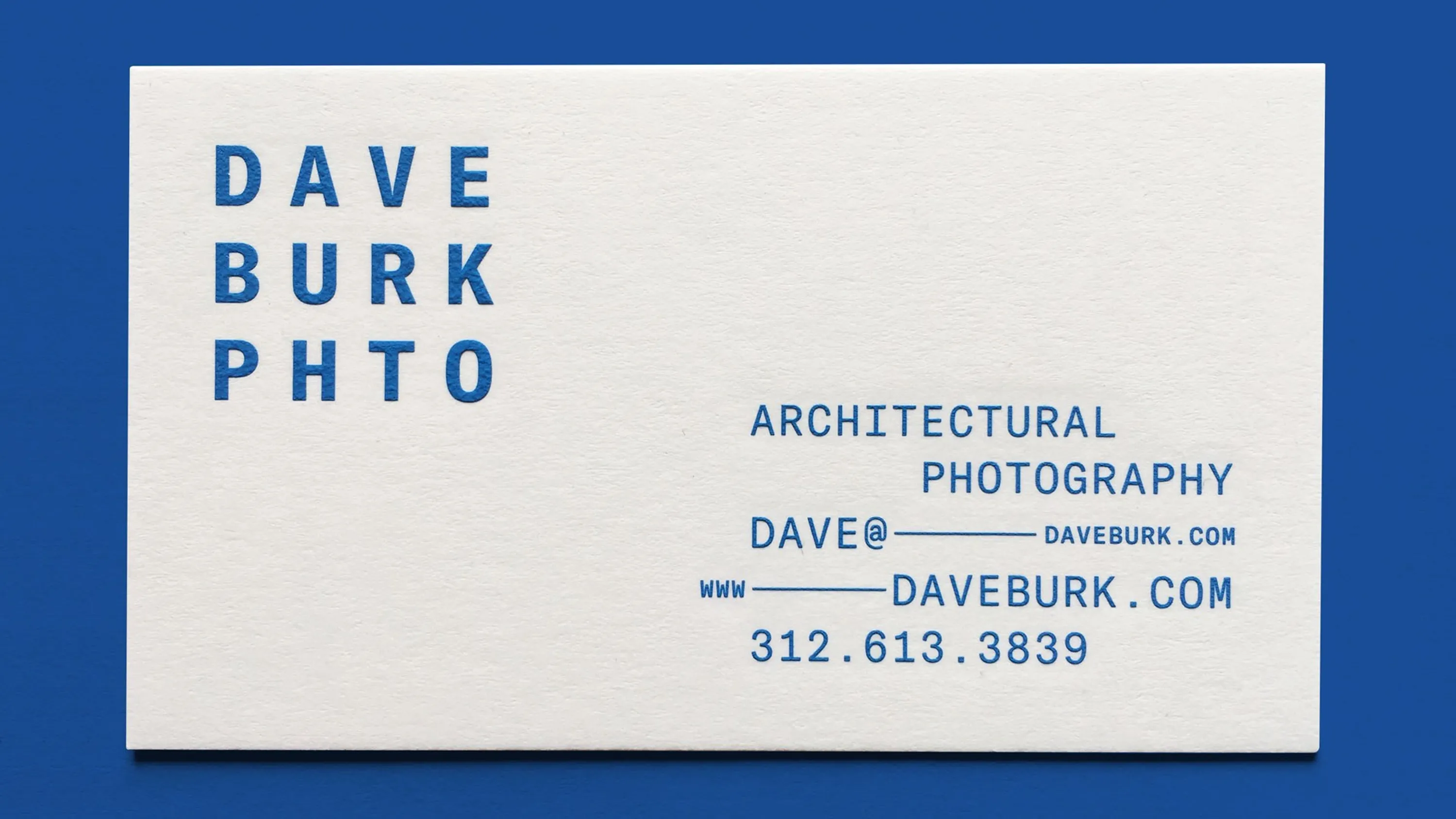 Dave Burk Photo Business Card
