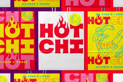 Hot Chi Chicago Hot Chicken Branding Graphic Design 08 To Go Bags
