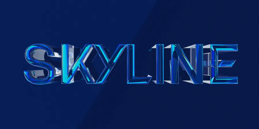 Skyline Logo Glass0192