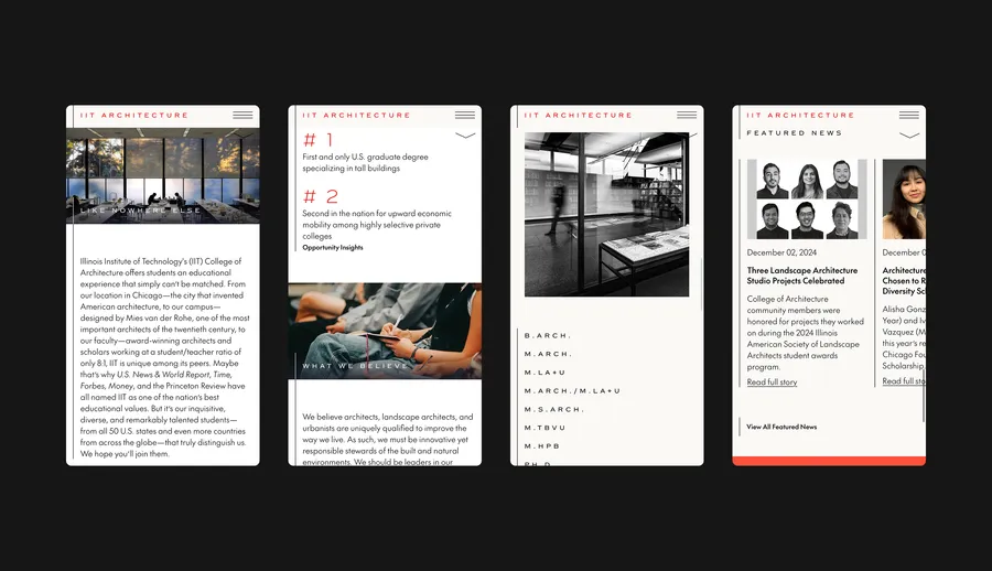 Span IIT Website Mobile Homepage