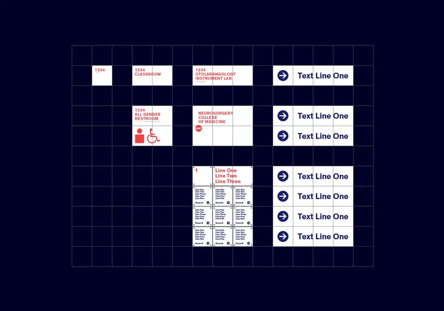 UIC Signage System Size Variations