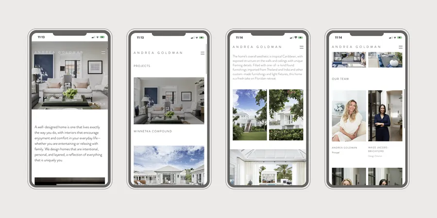 Andrea Goldman Design Mobile Overview Hero
