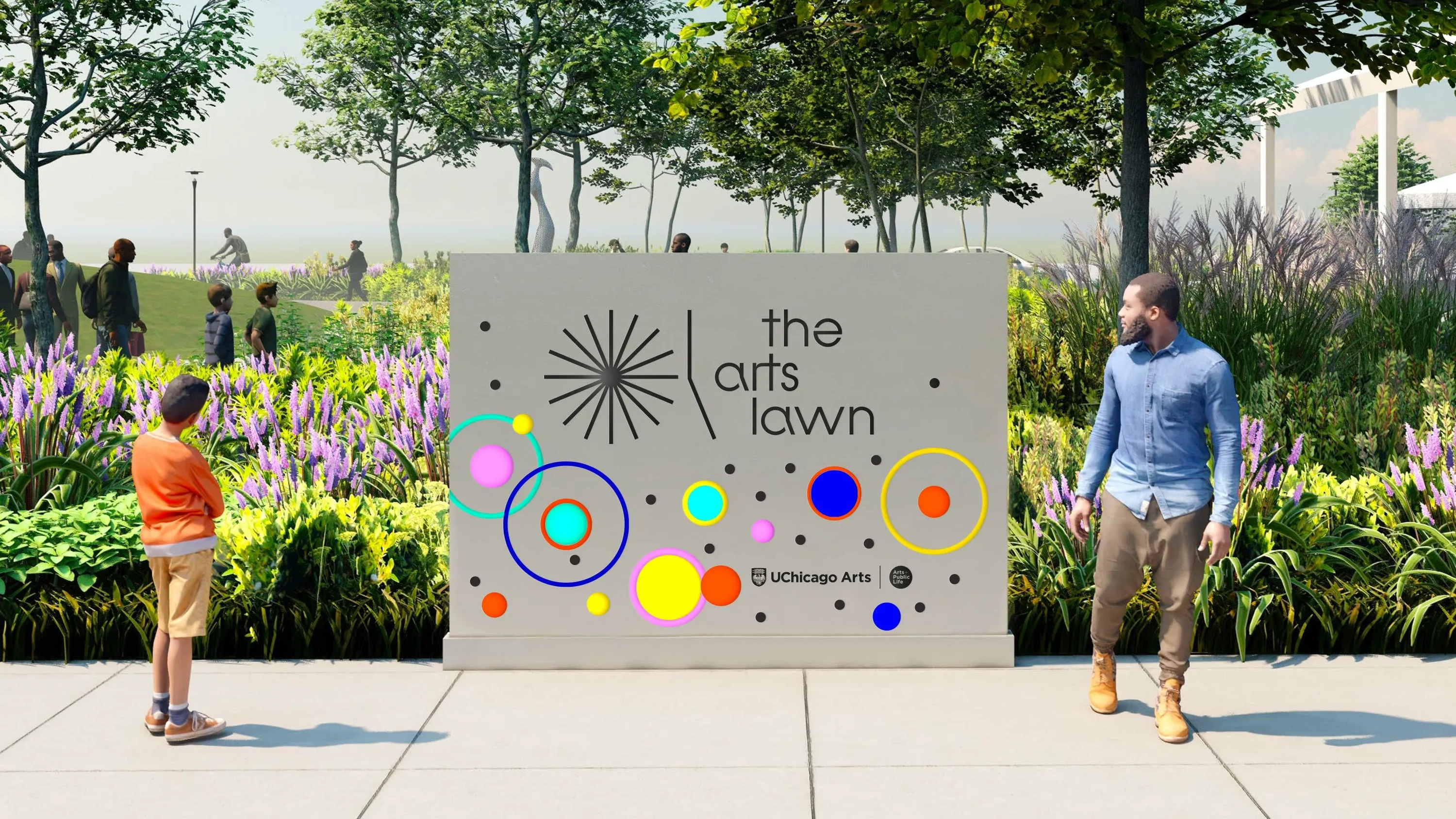 3 The Arts Lawn Main Signage Daytime